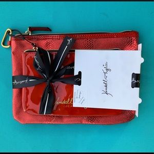 Kendall+Kylie Red Vinyl removable travel pouches